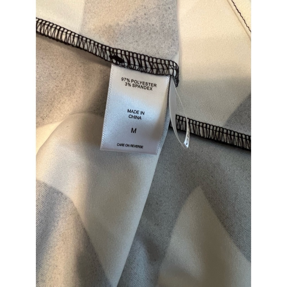 New York & Company Graphic Black White Abstract High Low Tie Dress EUC M #889 - Picture 6 of 7